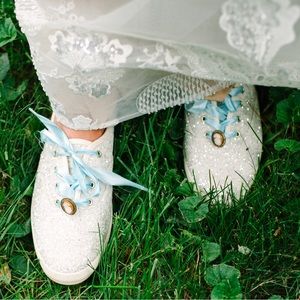 Kate spade Keds, 9.5 size, color: cream glitter